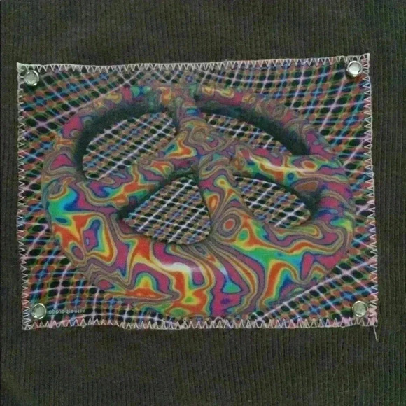 New! Tank with pink trim and peace sign patch. - Picture 4 of 4